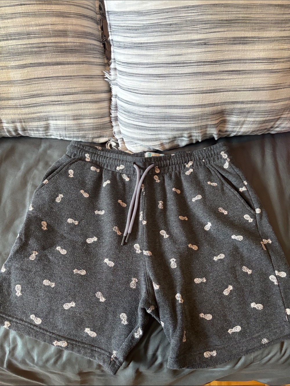 Urban Heritage Charcoal Gray Pineapple-Print Lounge Shorts
